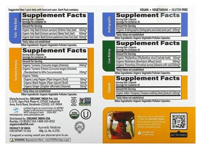 Foto 2 | Suplementos Organic India Organic Inmune Support 30x6 Ct - Venta Internacional.