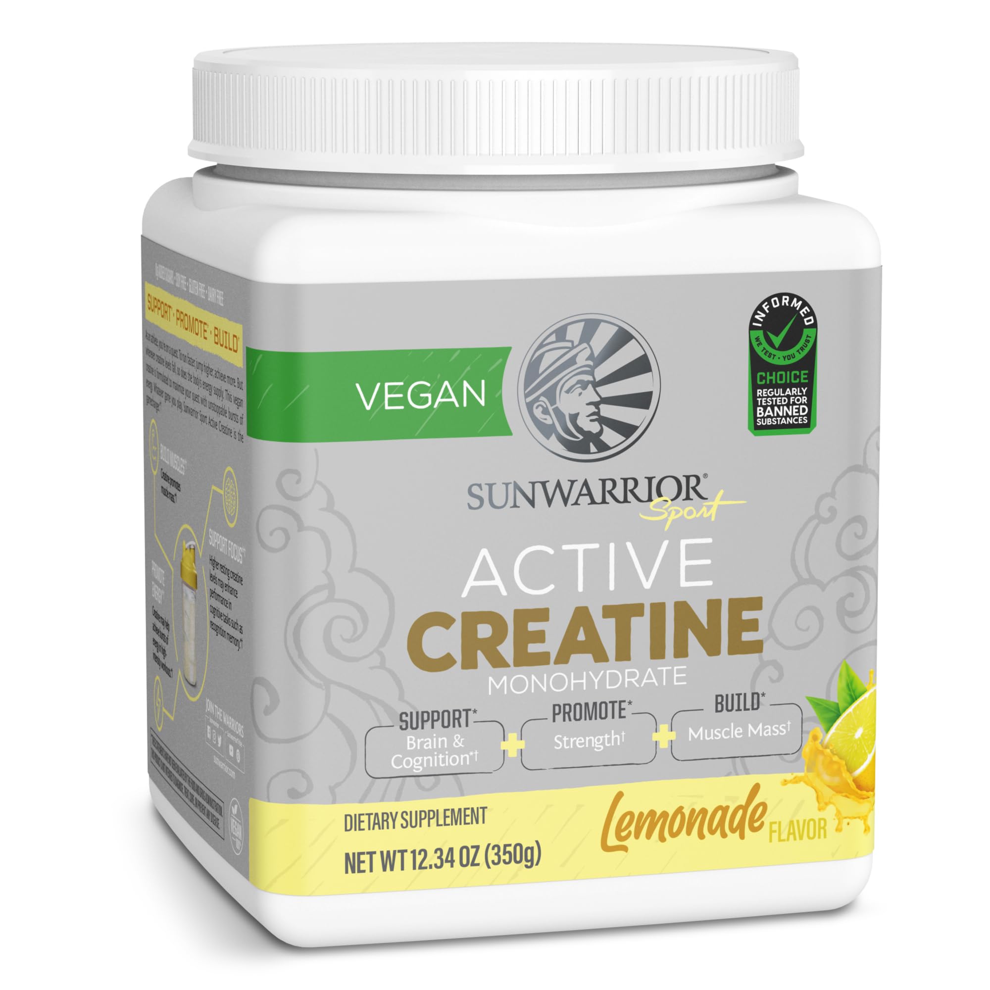 Foto 1 | Monohidrato de Creatina en Polvo Sunwarrior Active Lemonade 50 Dosis - Venta Internacional