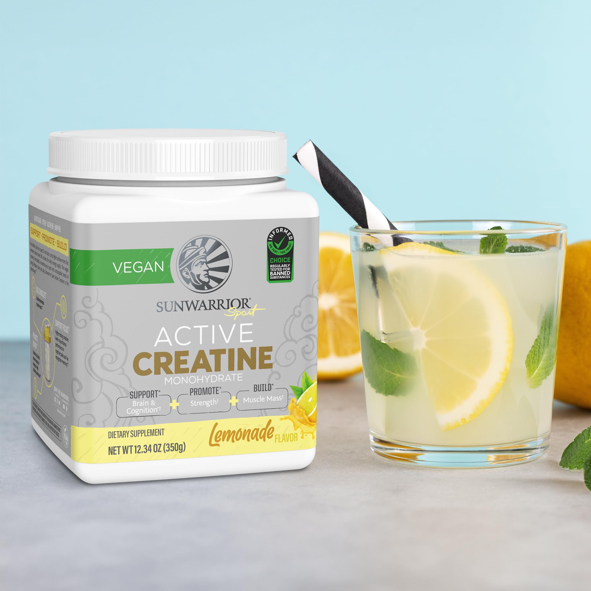 Foto 7 | Monohidrato de Creatina en Polvo Sunwarrior Active Lemonade 50 Dosis - Venta Internacional