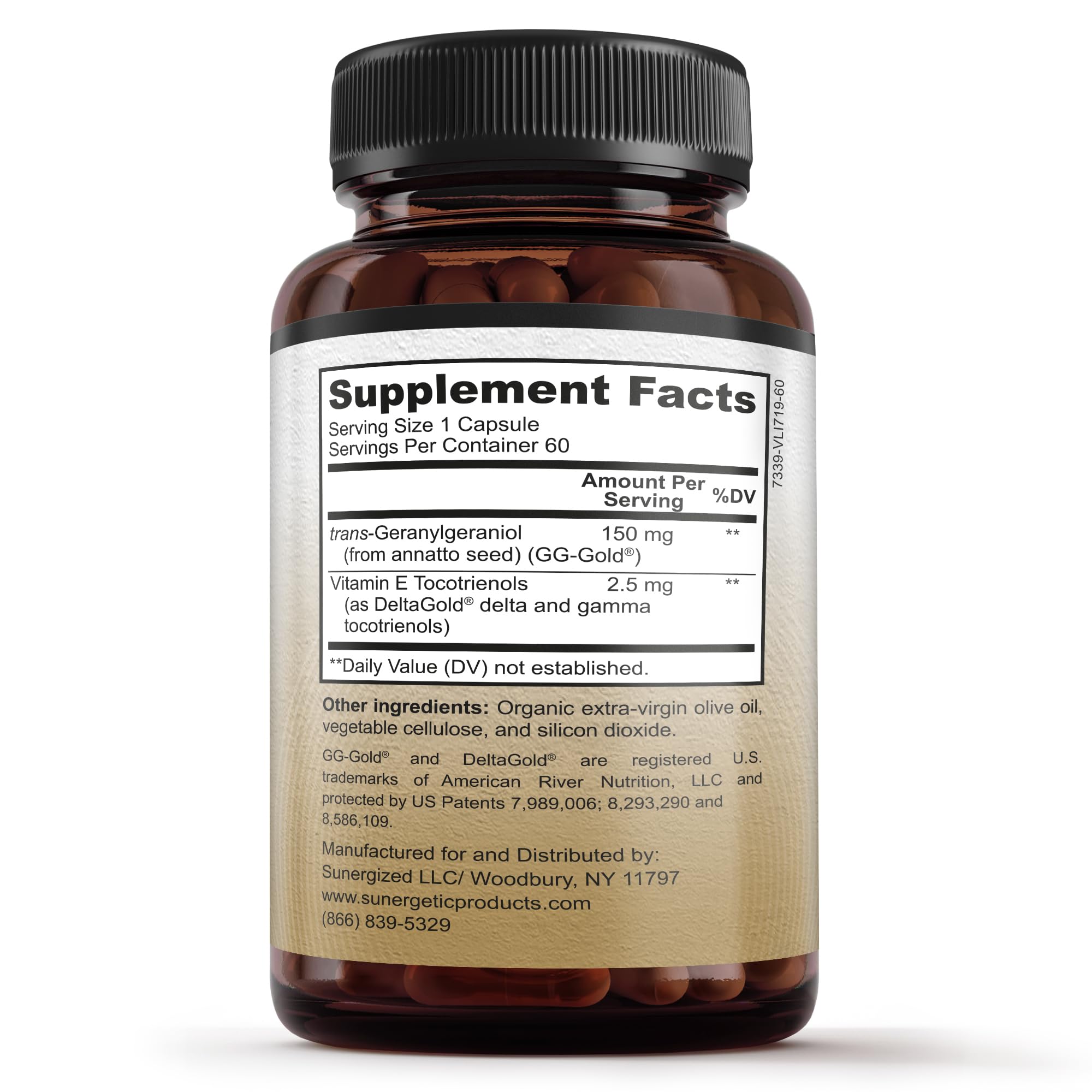 Foto 2 | Suplemento Sunergetic Premium Geranilgeraniol Gg-gold 150 Mg - Venta Internacional.