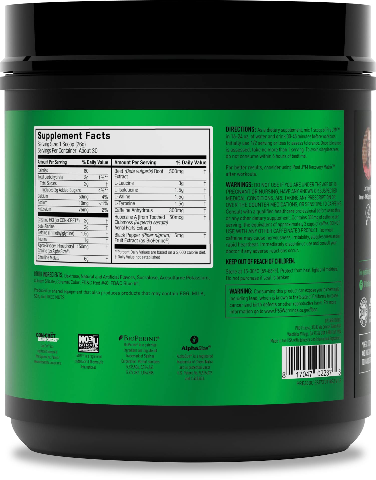 Foto 3 pulgar | Suplemento Jym En Polvo Para Antes Del Entrenamiento Science Pre Jym Black Cherry - Venta Internacional.