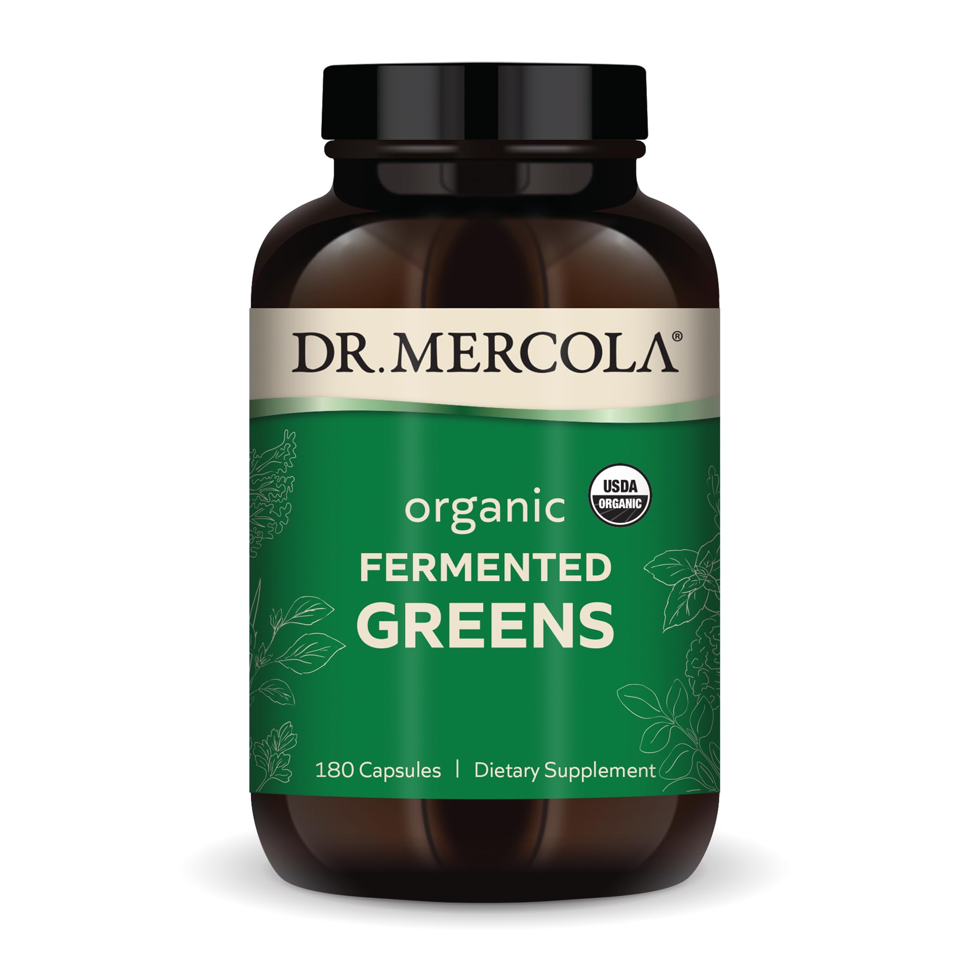 Foto 1 | Suplemento Dr. Mercola Organic Fermented Greens 180 Cápsulas - Venta Internacional.