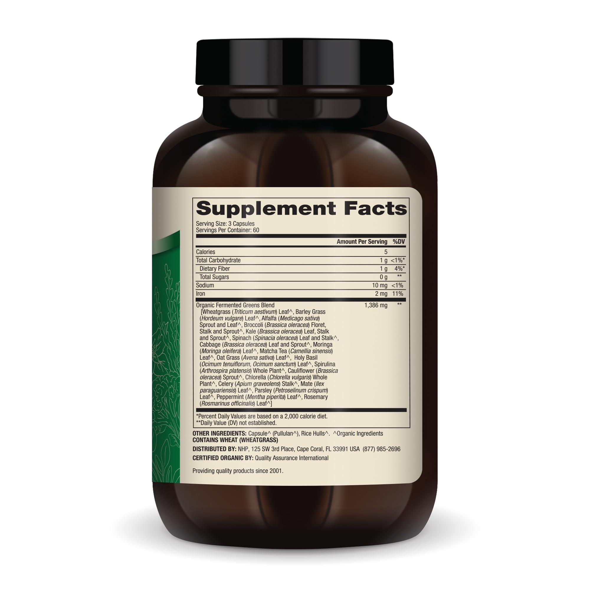 Foto 2 | Suplemento Dr. Mercola Organic Fermented Greens 180 Cápsulas - Venta Internacional.