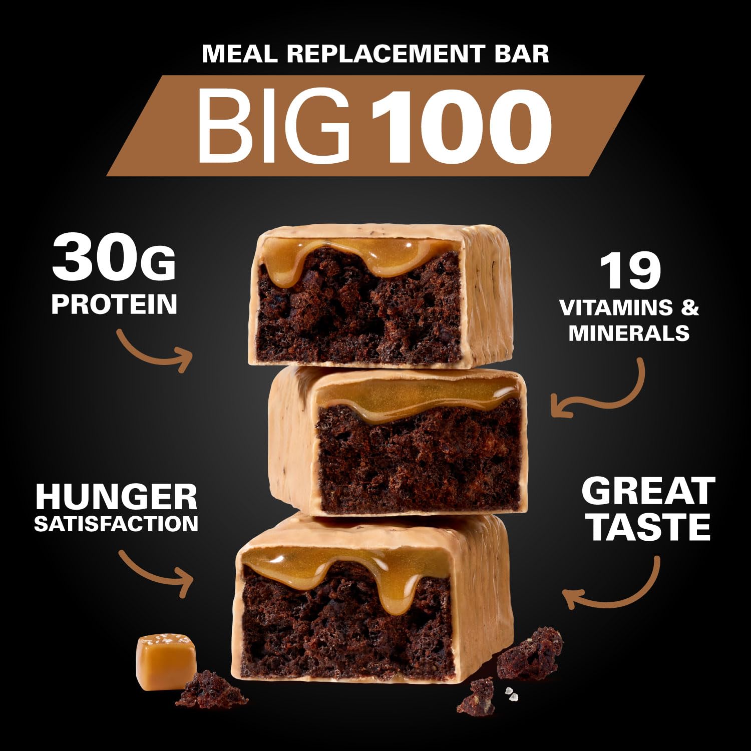 Foto 4 pulgar | Protein Bar Met-rx Big 100 Brownie Con Caramelo Salado, 9 X 100 G - Venta Internacional.