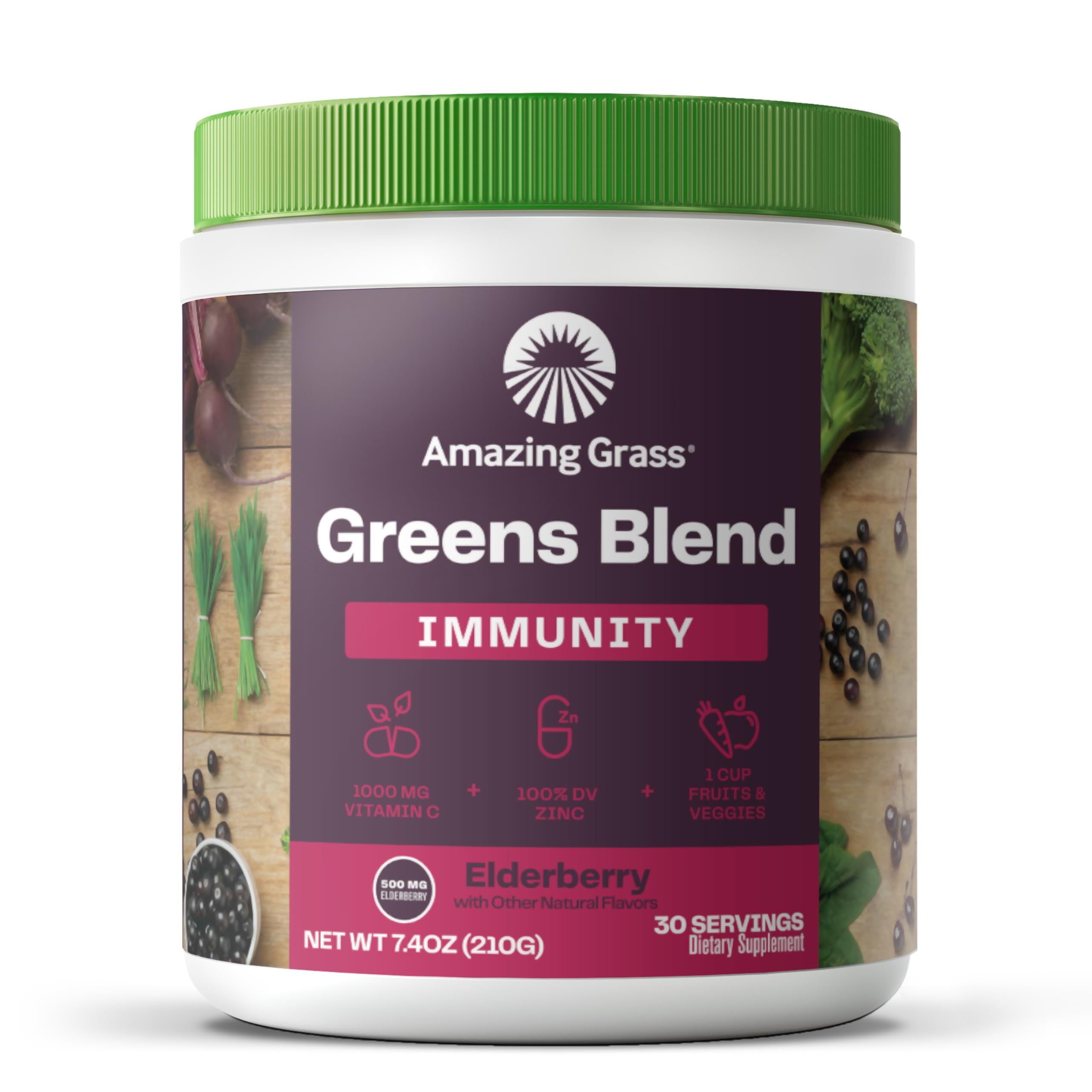 Foto 2 pulgar | Superfood Amazing Grass Greens Blend, Ayuda Al Sistema Inmunitario, 30 Porciones - Venta Internacional.