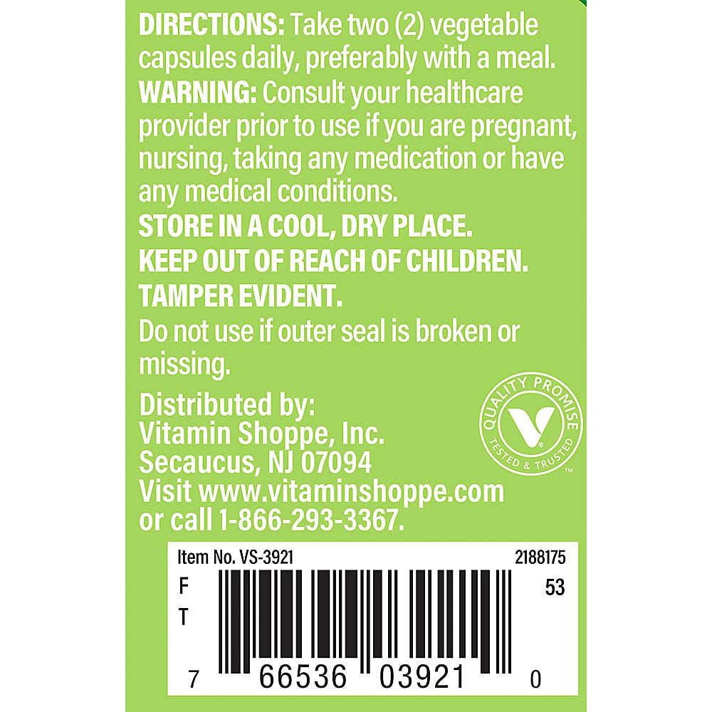 Foto 5 pulgar | Suplemento The Vitamin Shoppe Lion's Mane 1000 Mg 120 Cápsulas - Venta Internacional.