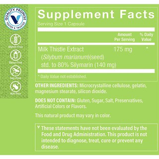 Foto 3 | Complemente El Extracto De Cardo Mariano De Vitamin Shoppe 175 Mg - Venta Internacional.