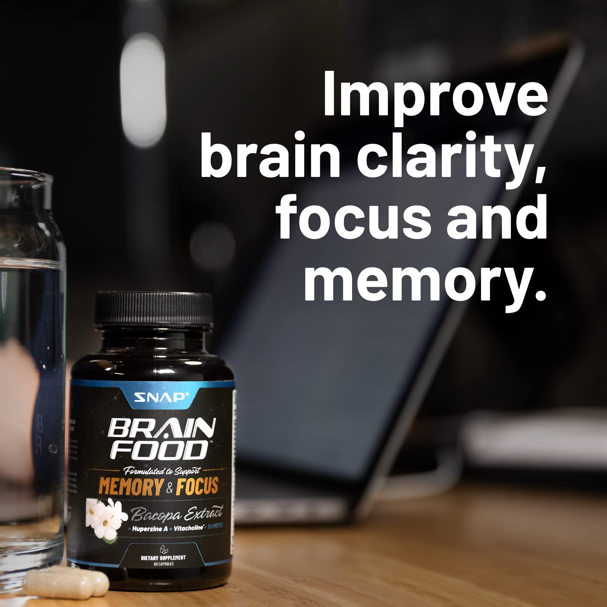 Foto 3 pulgar | Suplemento Snap Supplements Nootropics Brain Booster 60 Cápsulas - Venta Internacional.