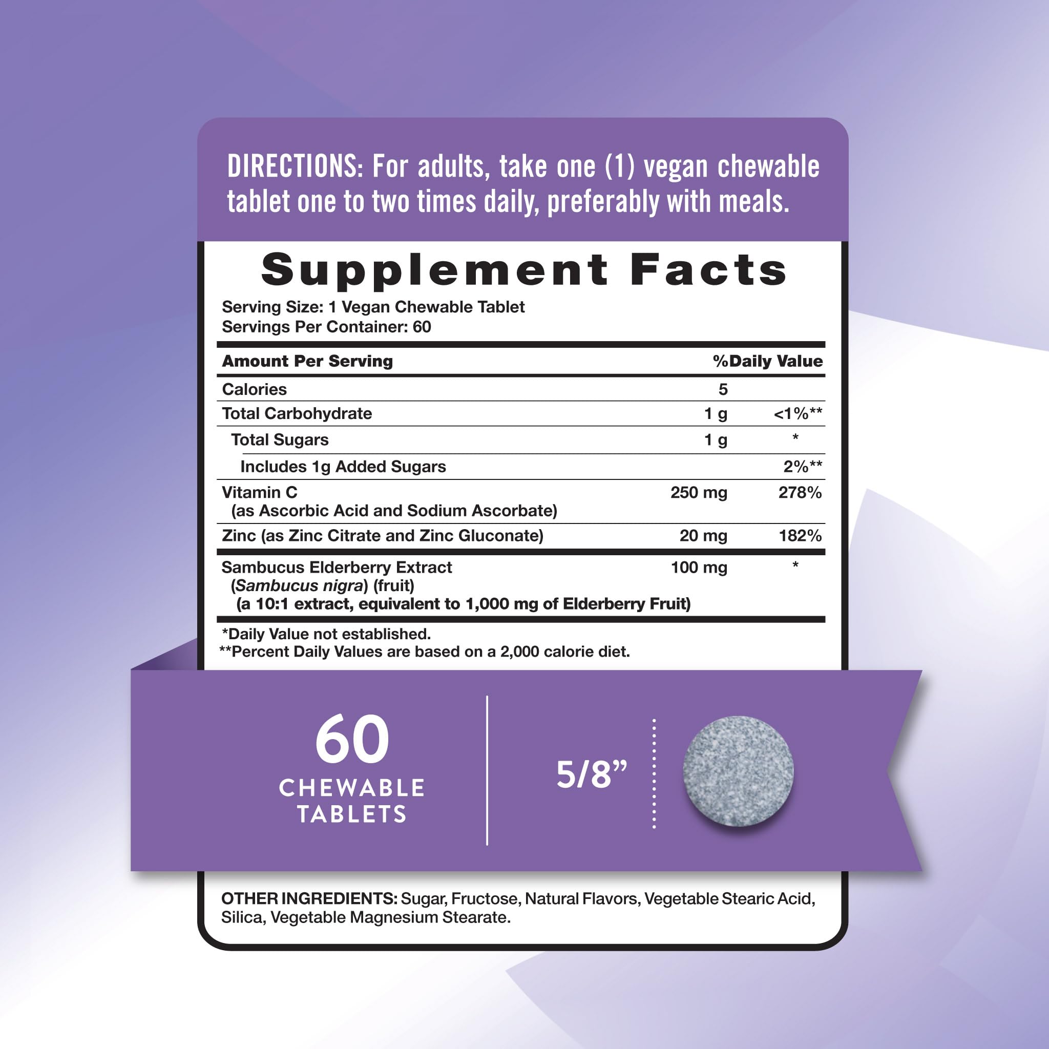 Foto 3 pulgar | Suplemento Nature's Truth Elderberry Immune Complex 60 Tabletas - Venta Internacional.