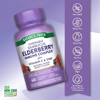 Foto 3 | Suplemento Nature's Truth Elderberry Immune Complex 60 Tabletas - Venta Internacional.