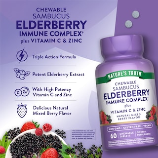 Foto 5 | Suplemento Nature's Truth Elderberry Immune Complex 60 Tabletas - Venta Internacional.