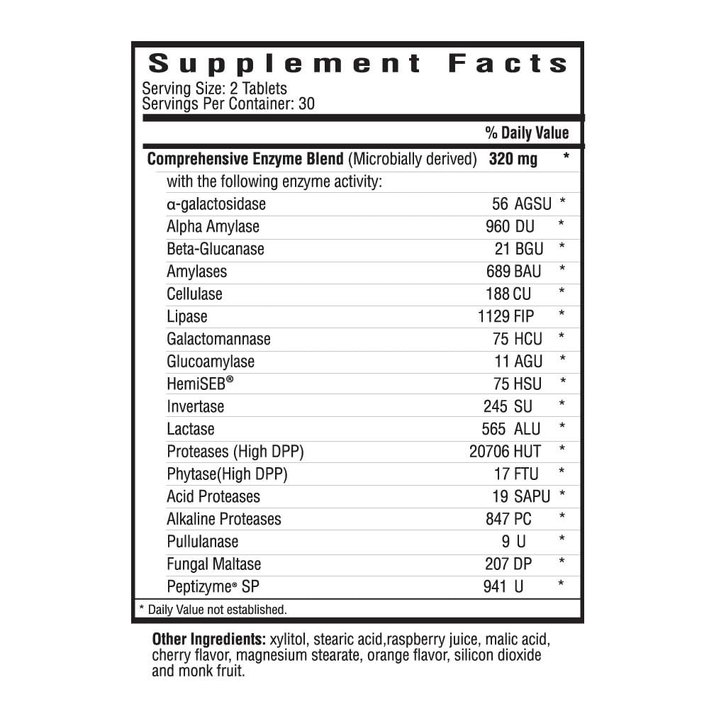 Foto 3 pulgar | Enzimas Digestivas Masticables Supplement Seeking Health, 60 Tabletas - Venta Internacional.