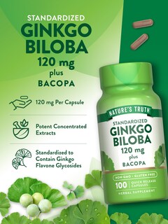 Foto 5 | Suplemento Nature's Truth Ginkgo Biloba 120 Mg Con Bacopa 100 Cápsulas - Venta Internacional.