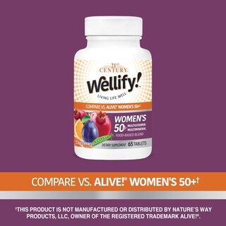 Foto 3 | Multivitaminas 21st Century Wellify Para Mujeres De 50 O Más De 65 Comprimidos - Venta Internacional.