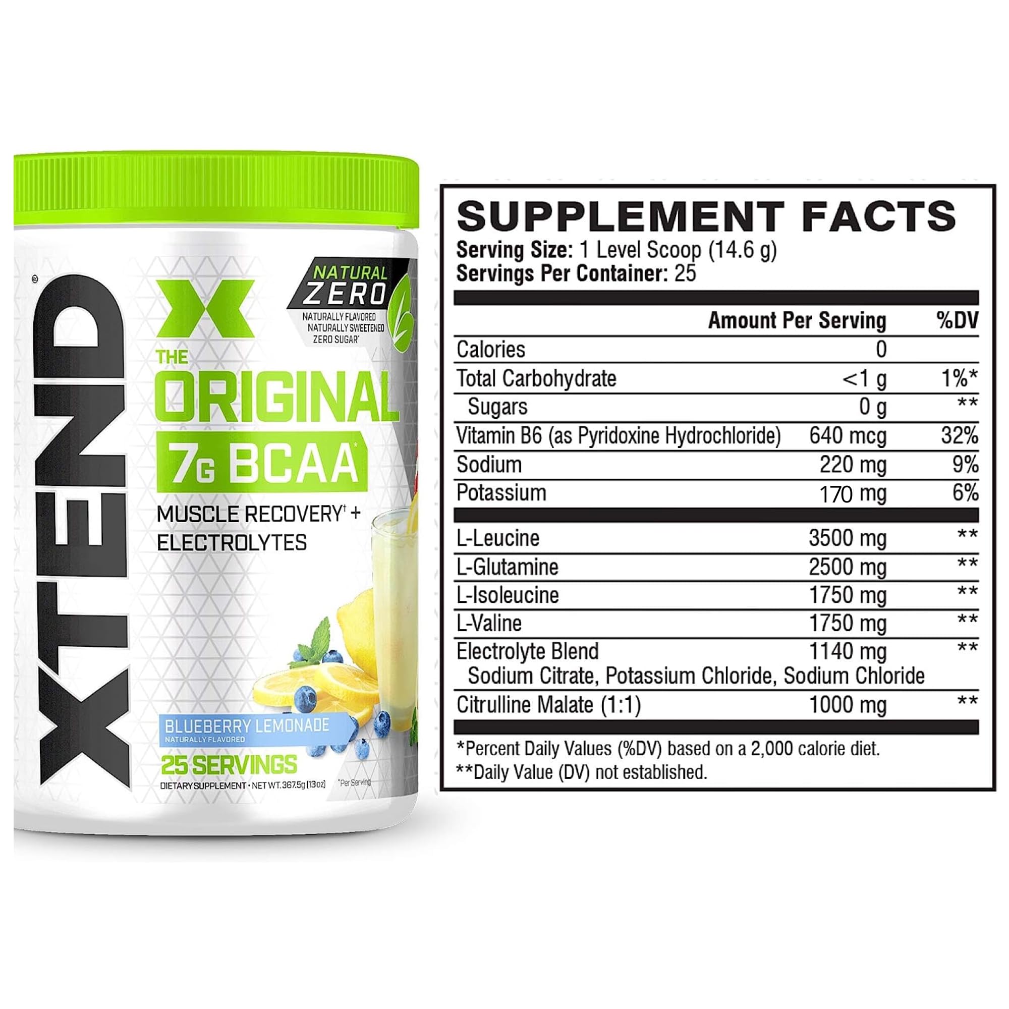 Foto 3 pulgar | Limonada De Arándanos Scivation Xtend Natural Zero Con Bcaa En Polvo - Venta Internacional.
