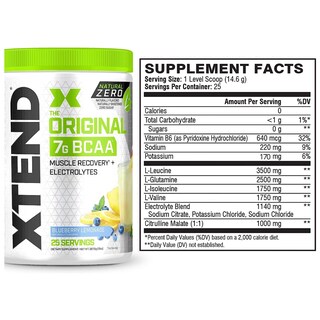 Foto 2 | Limonada De Arándanos Scivation Xtend Natural Zero Con Bcaa En Polvo - Venta Internacional.