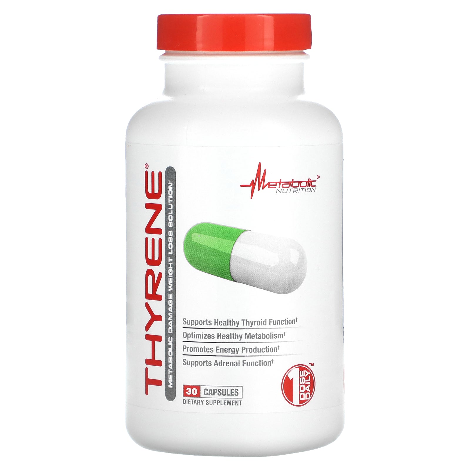Foto 1 | Solución Para Bajar De Peso Metabolic Nutrition Thyrene 30 Cápsulas - Venta Internacional.