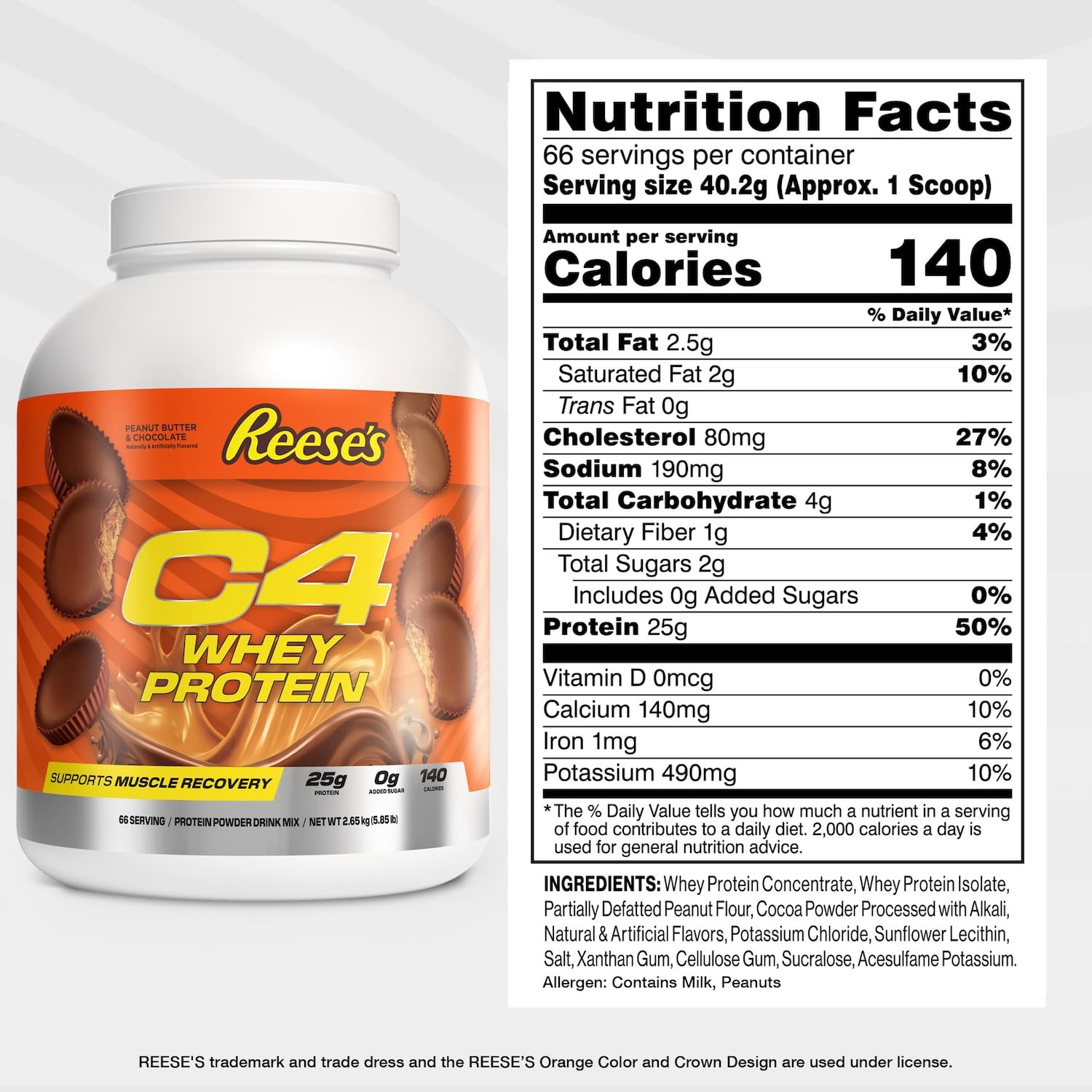 Foto 2 | Crema De Cacahuete Cellucor C4 Reese's De Proteína De Suero En Polvo, 1,65 Kg - Venta Internacional.