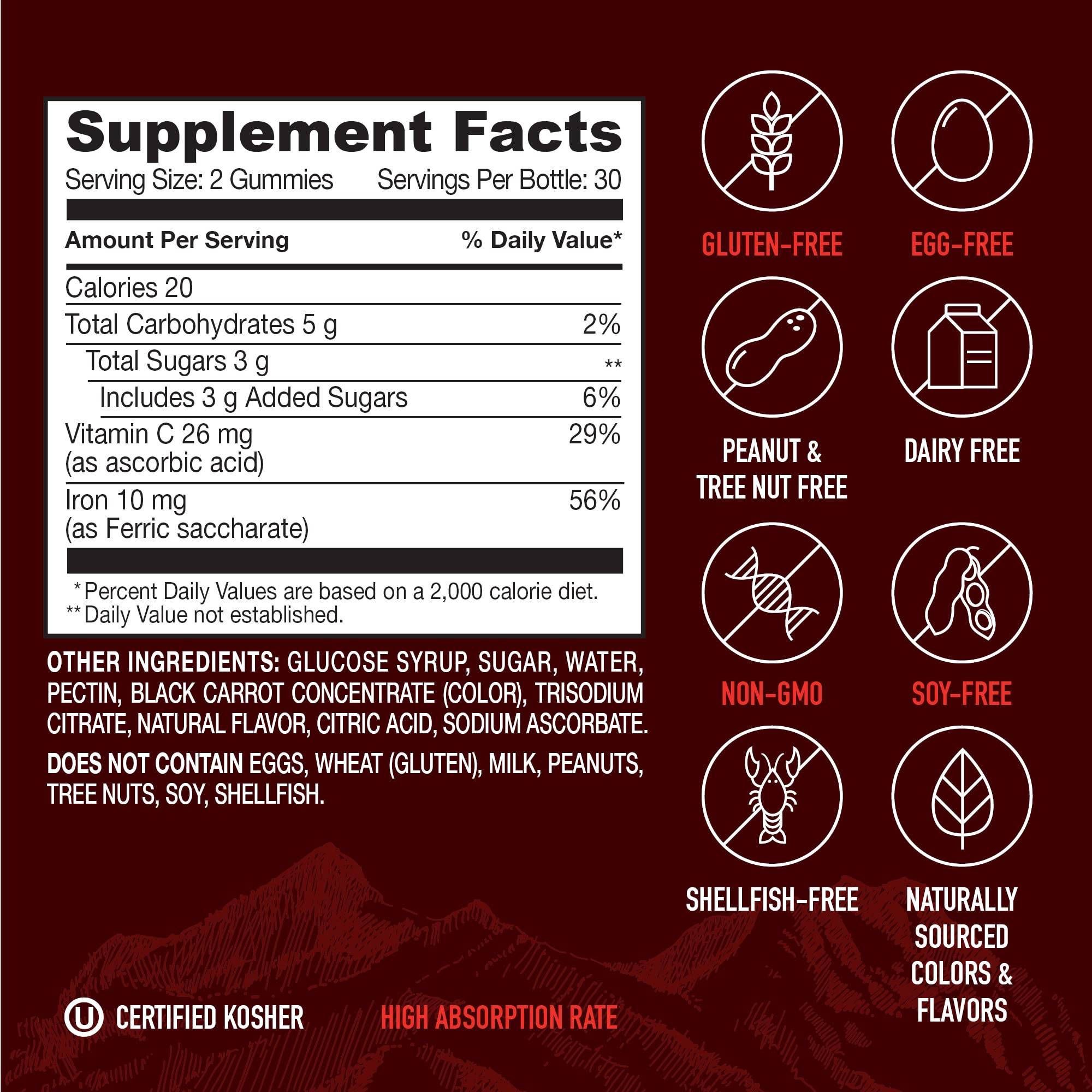 Foto 5 | Suplementos De Hierro Yum-v's Strong Earth Con Gomitas De Vitamina C - Venta Internacional.