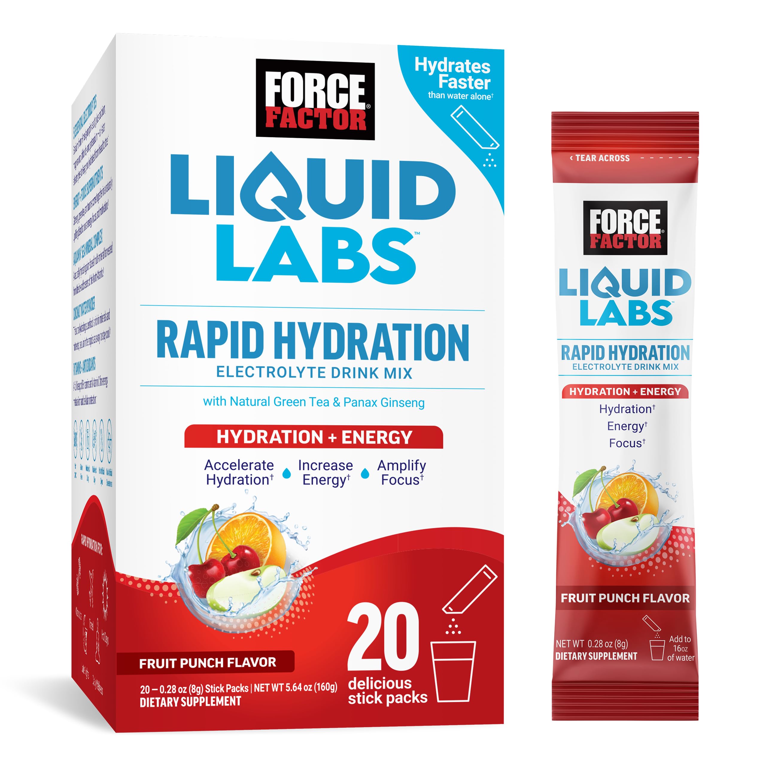 Foto 1 | Bebida Energética Force Factor Liquid Labs Con Sabor A Ponche De Frutas - Venta Internacional.