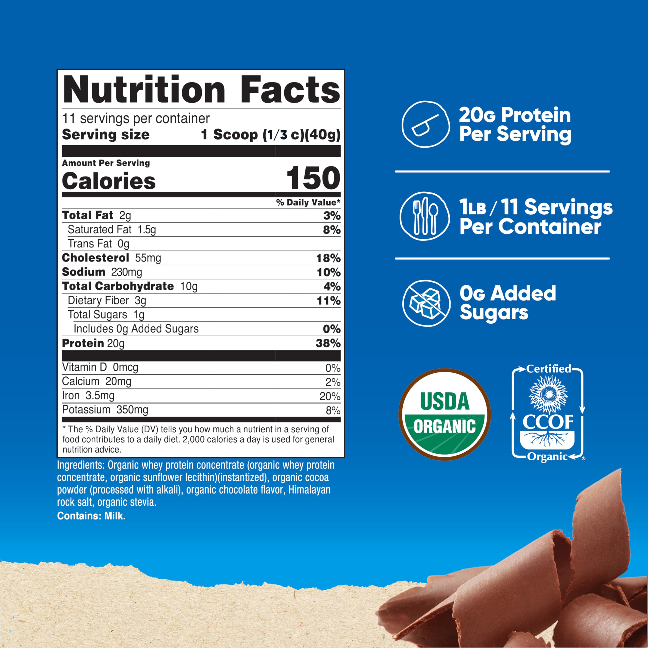 Foto 3 pulgar | Proteína En Polvo Nutricost Organic Whey Double Chocolate 454 G - Venta Internacional.