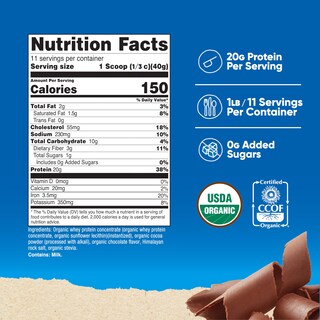 Foto 2 | Proteína En Polvo Nutricost Organic Whey Double Chocolate 454 G - Venta Internacional.