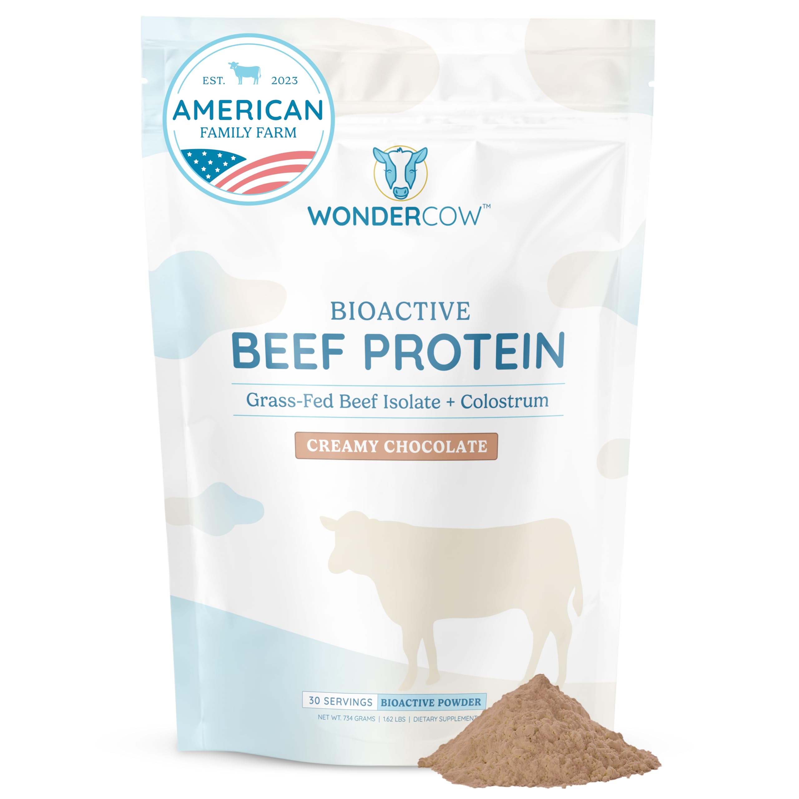 Foto 1 | Proteína En Polvo Wondercow Beef Isolate Con Calostro Bovino 600 G - Venta Internacional.