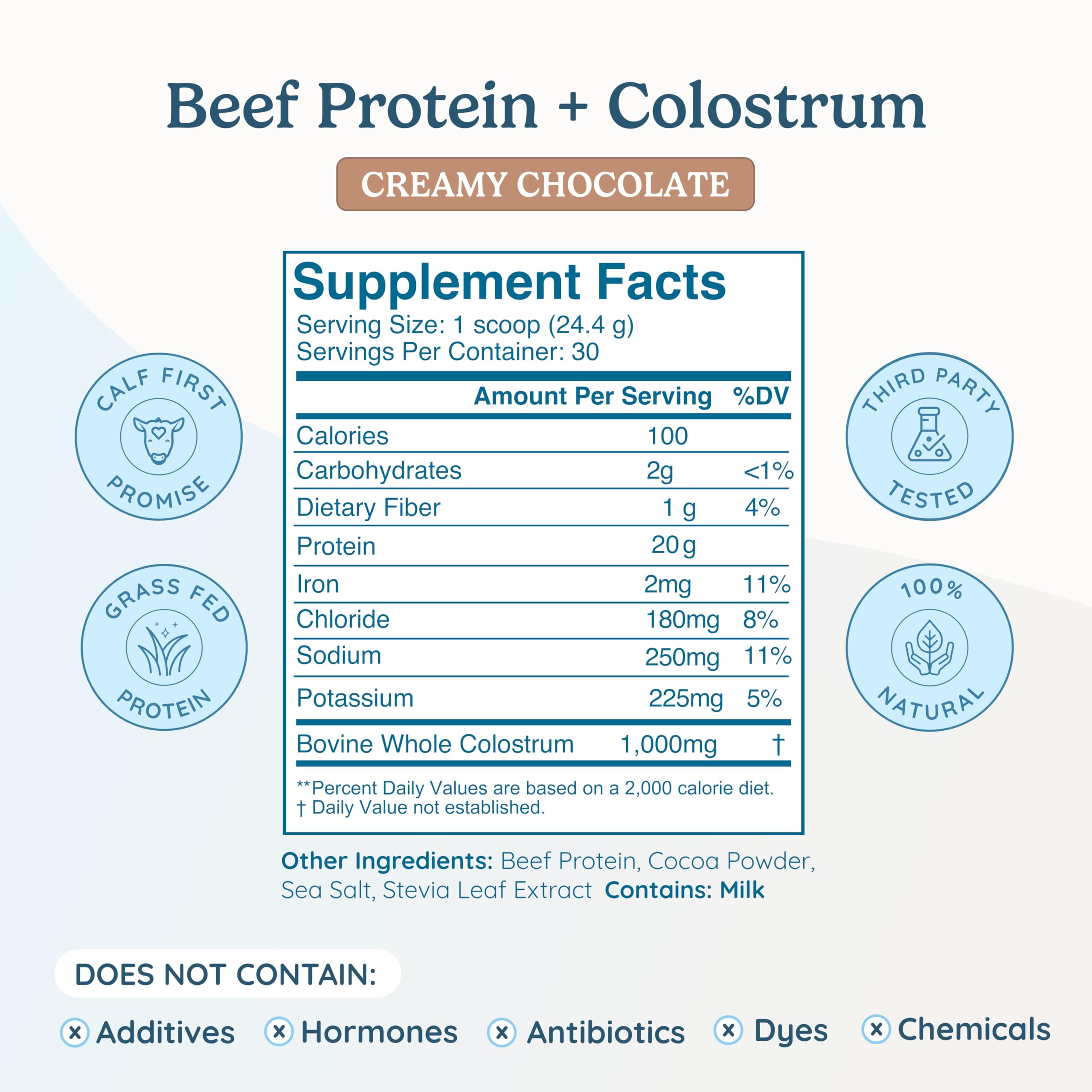 Foto 3 pulgar | Proteína En Polvo Wondercow Beef Isolate Con Calostro Bovino 600 G - Venta Internacional.