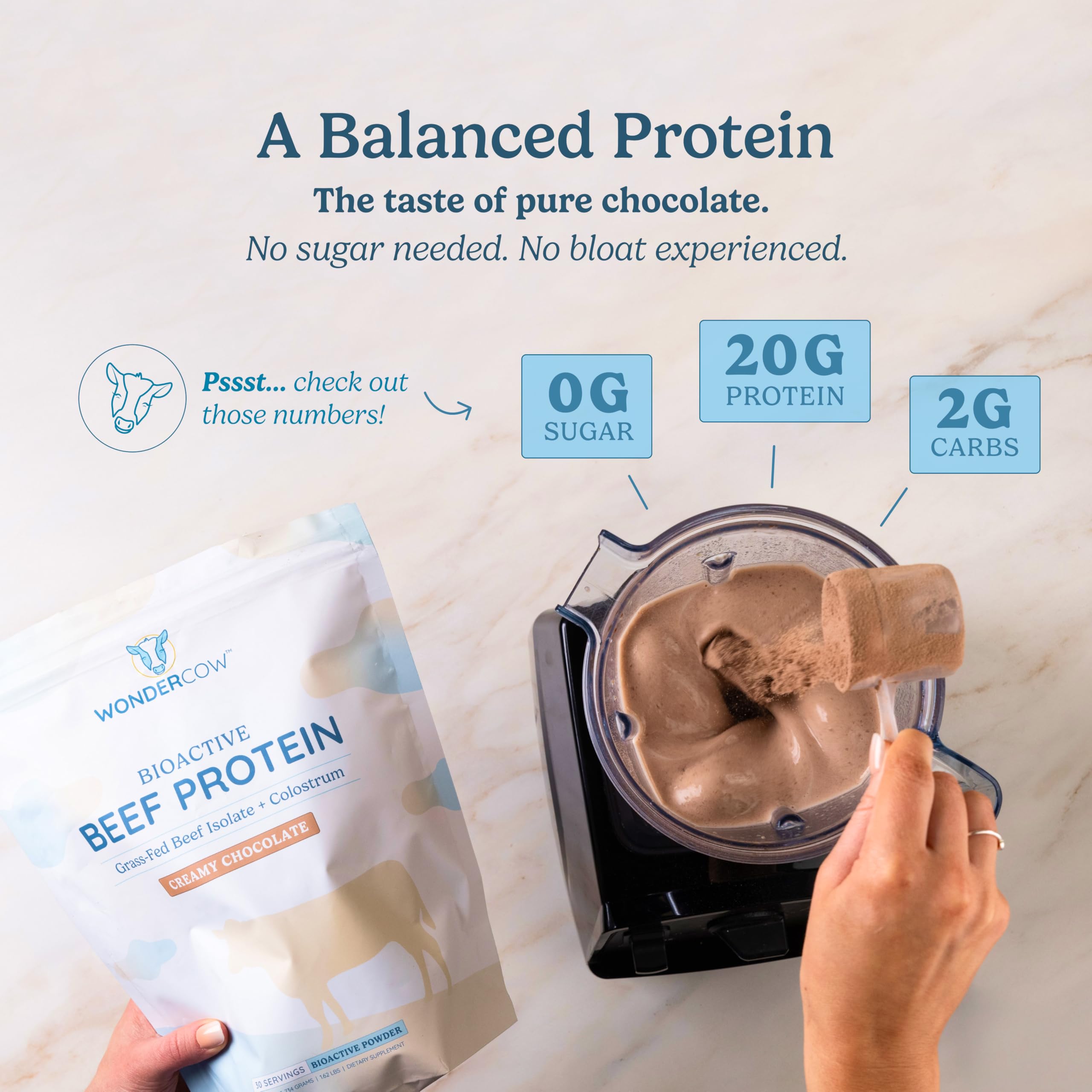 Foto 3 | Proteína En Polvo Wondercow Beef Isolate Con Calostro Bovino 600 G - Venta Internacional.