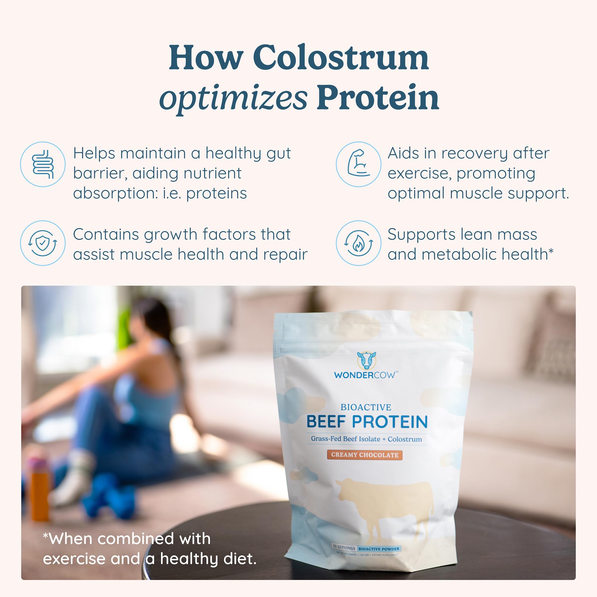 Foto 7 | Proteína En Polvo Wondercow Beef Isolate Con Calostro Bovino 600 G - Venta Internacional.