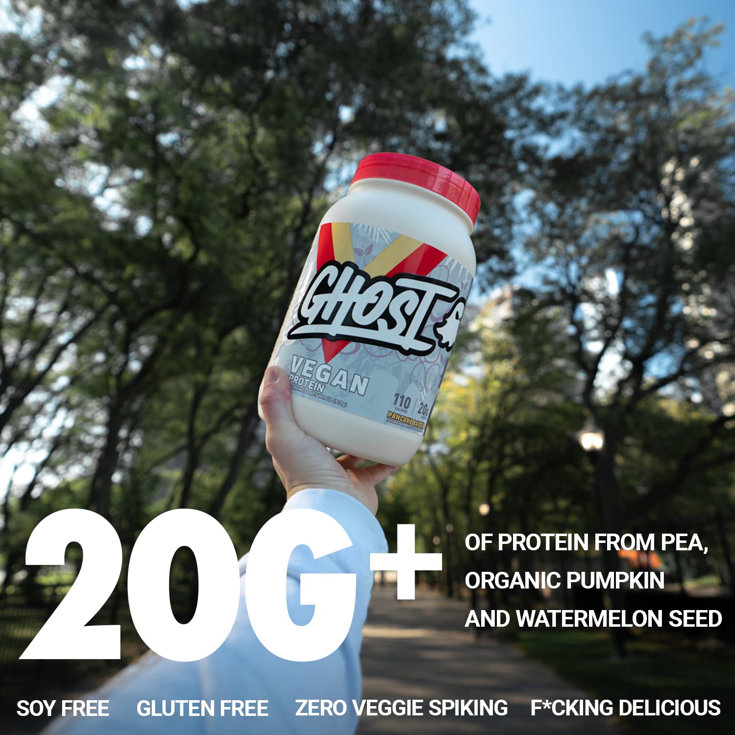 Foto 3 | Proteína En Polvo Ghost, Masa Vegana Para Panqueques, 907 G, 20 G De Proteína - Venta Internacional.