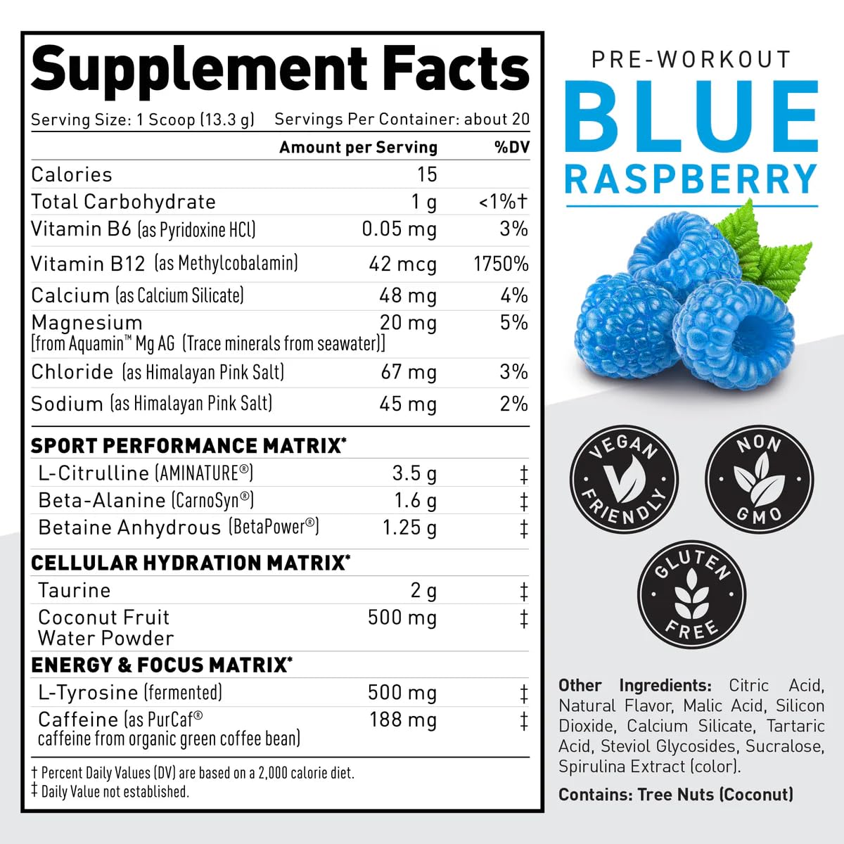 Foto 3 pulgar | Polvo Pre Workout Kaged Pre-kaged Sport Blue Razz, 20 Porciones - Venta Internacional.
