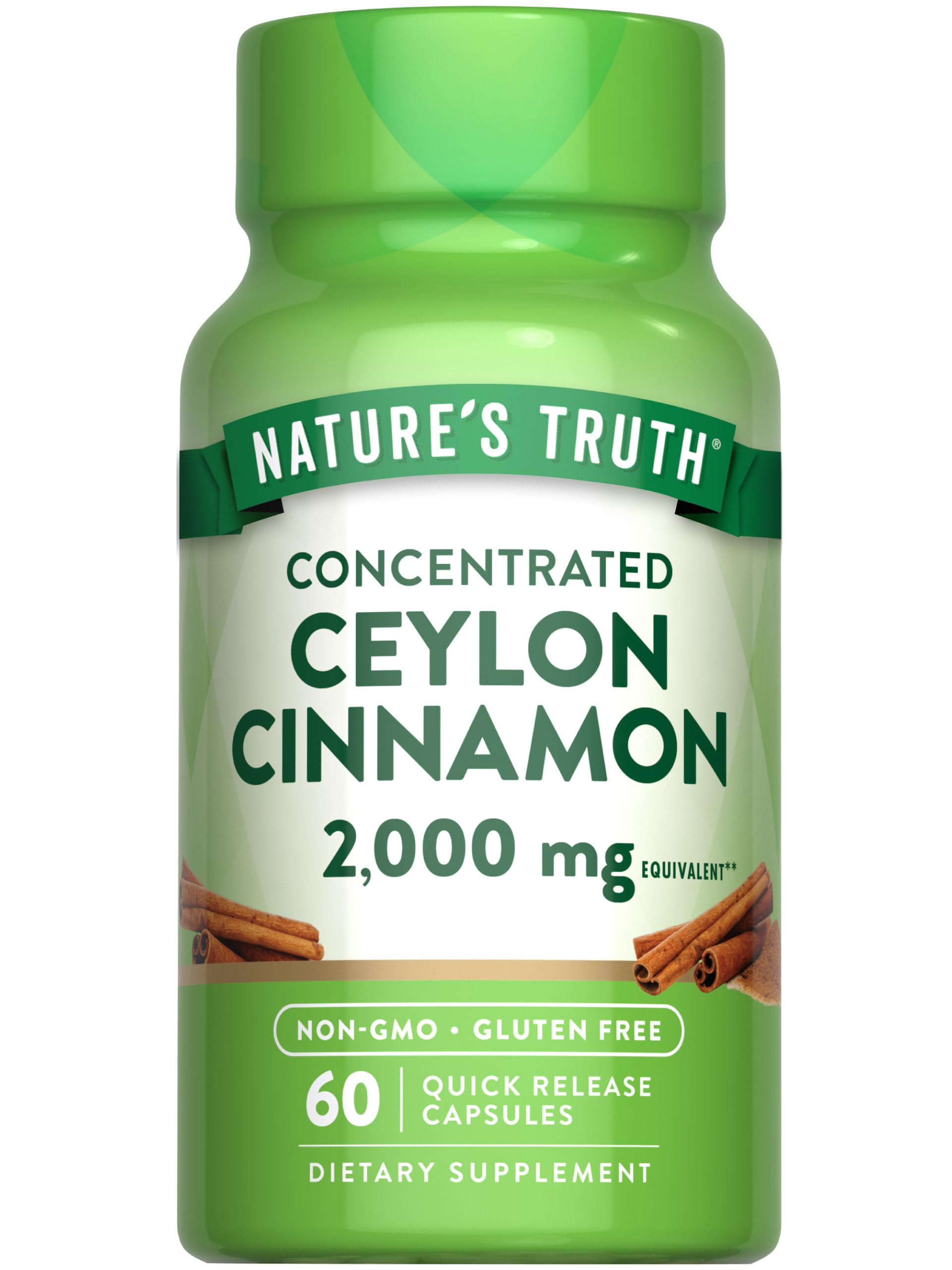 Foto 2 pulgar | Suplemento Nature's Truth, Canela De Ceilán, Cápsulas De 2000 Mg - Venta Internacional.