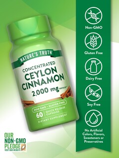 Foto 3 | Suplemento Nature's Truth, Canela De Ceilán, Cápsulas De 2000 Mg - Venta Internacional.