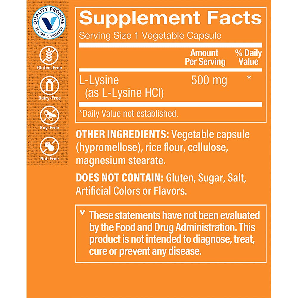 Foto 4 pulgar | Suplemento The Vitamin Shoppe L-lisina 500 Mg 300 Cápsulas - Venta Internacional.