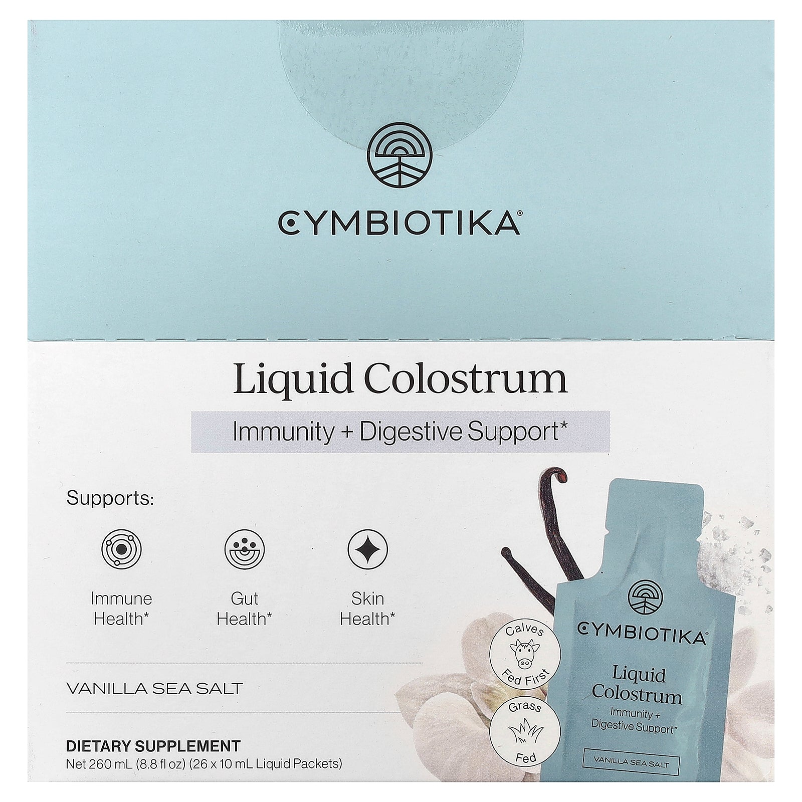 Foto 2 pulgar | Suplemento De Calostro Líquido Cymbiotika, 26 Paquetes De 10 Ml Cada Uno - Venta Internacional.