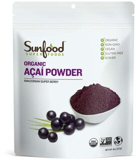 Foto 1 | Superfood Sunfood Superfoods Acai En Polvo, Bolsa De 250 Ml, 100% Orgánico - Venta Internacional.
