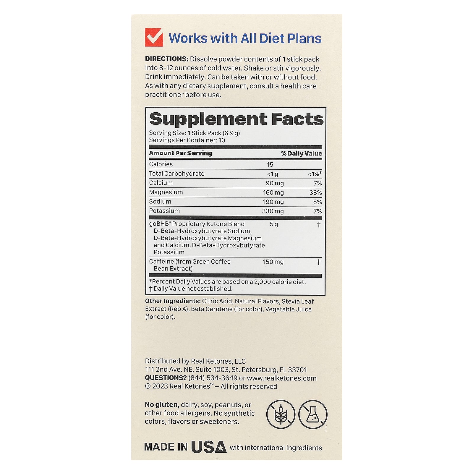 Foto 3 pulgar | Supplement Real Ketones Metabolic Shift Peach, Paquetes De 10 Barras - Venta Internacional.