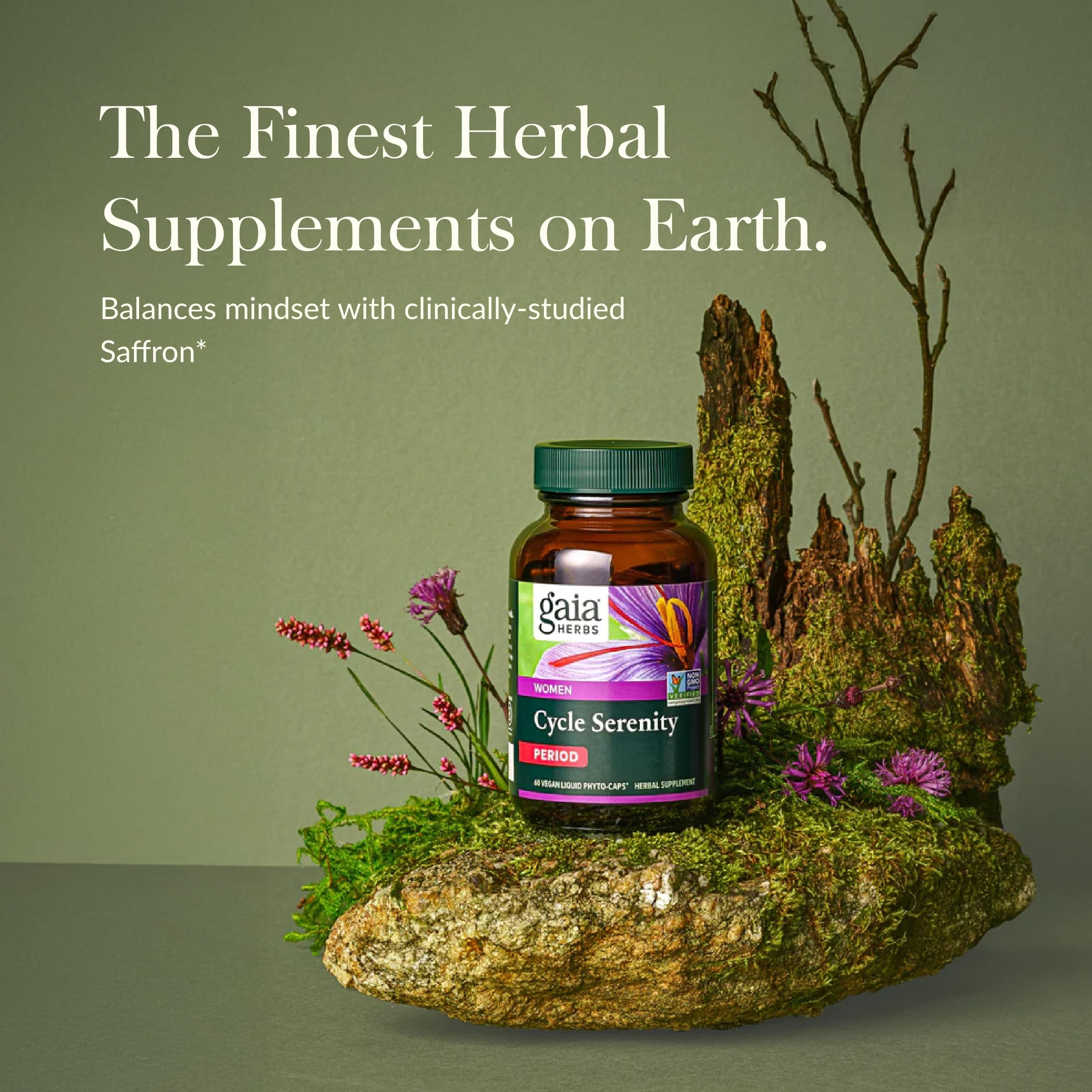 Foto 3 pulgar | Suplemento Gaia Herbs Cycle Serenity Para El Equilibrio Hormonal Femenino - Venta Internacional.