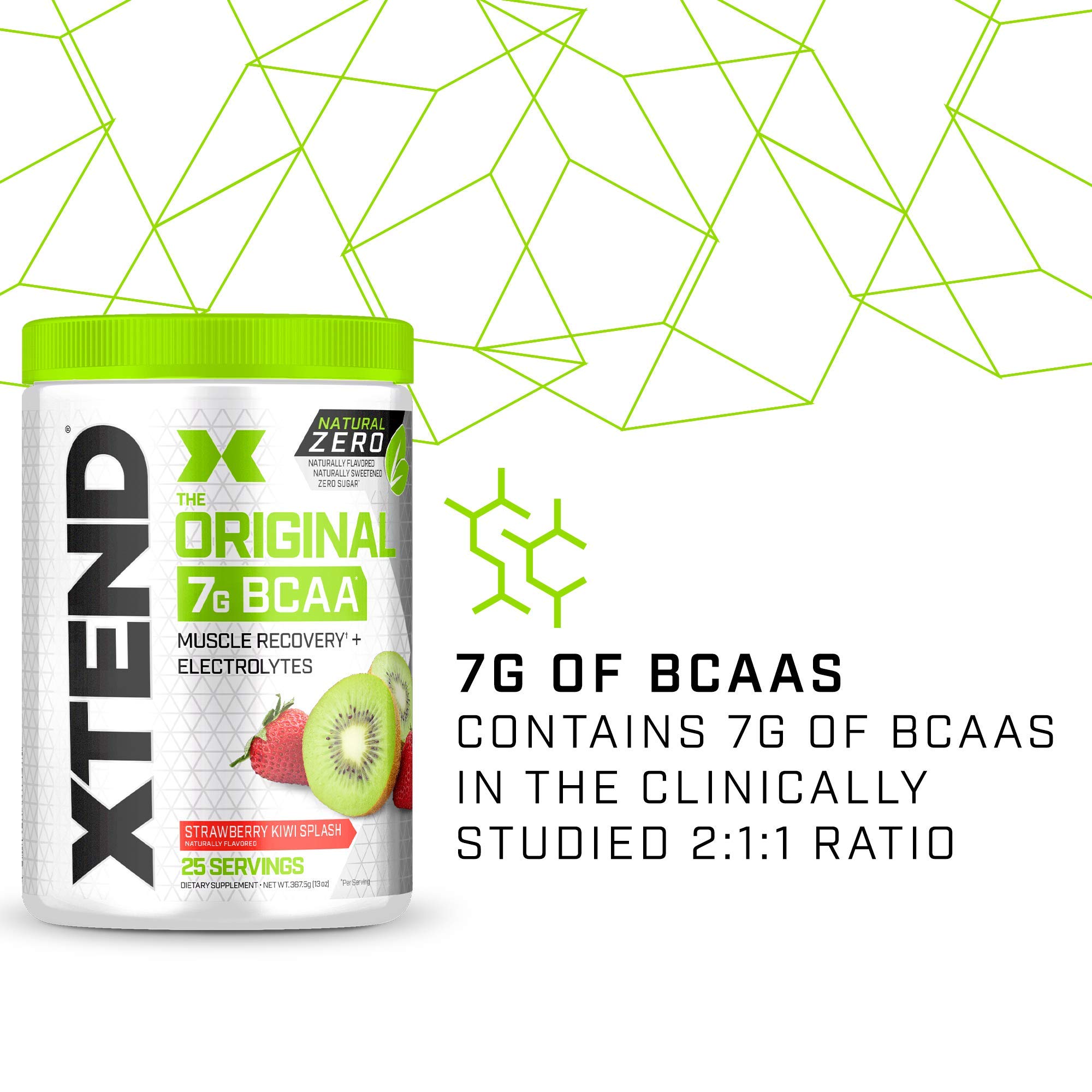 Foto 4 pulgar | Bcaa En Polvo Scivation Xtend Natural Zero Strawberry Kiwi 25 Porciones - Venta Internacional.