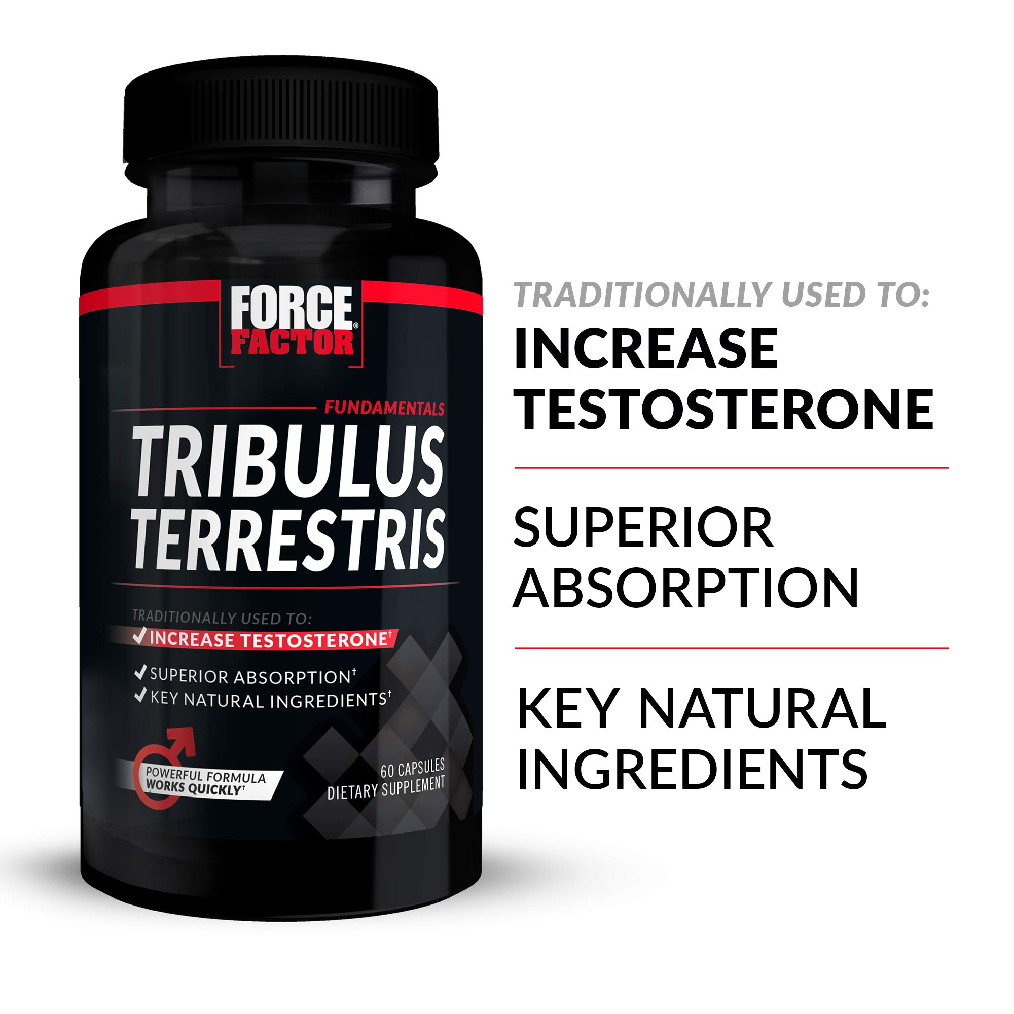 Foto 3 pulgar | Suplemento Force Factor Tribulus Terrestris 1000 Mg 60 Cápsulas - Venta Internacional.