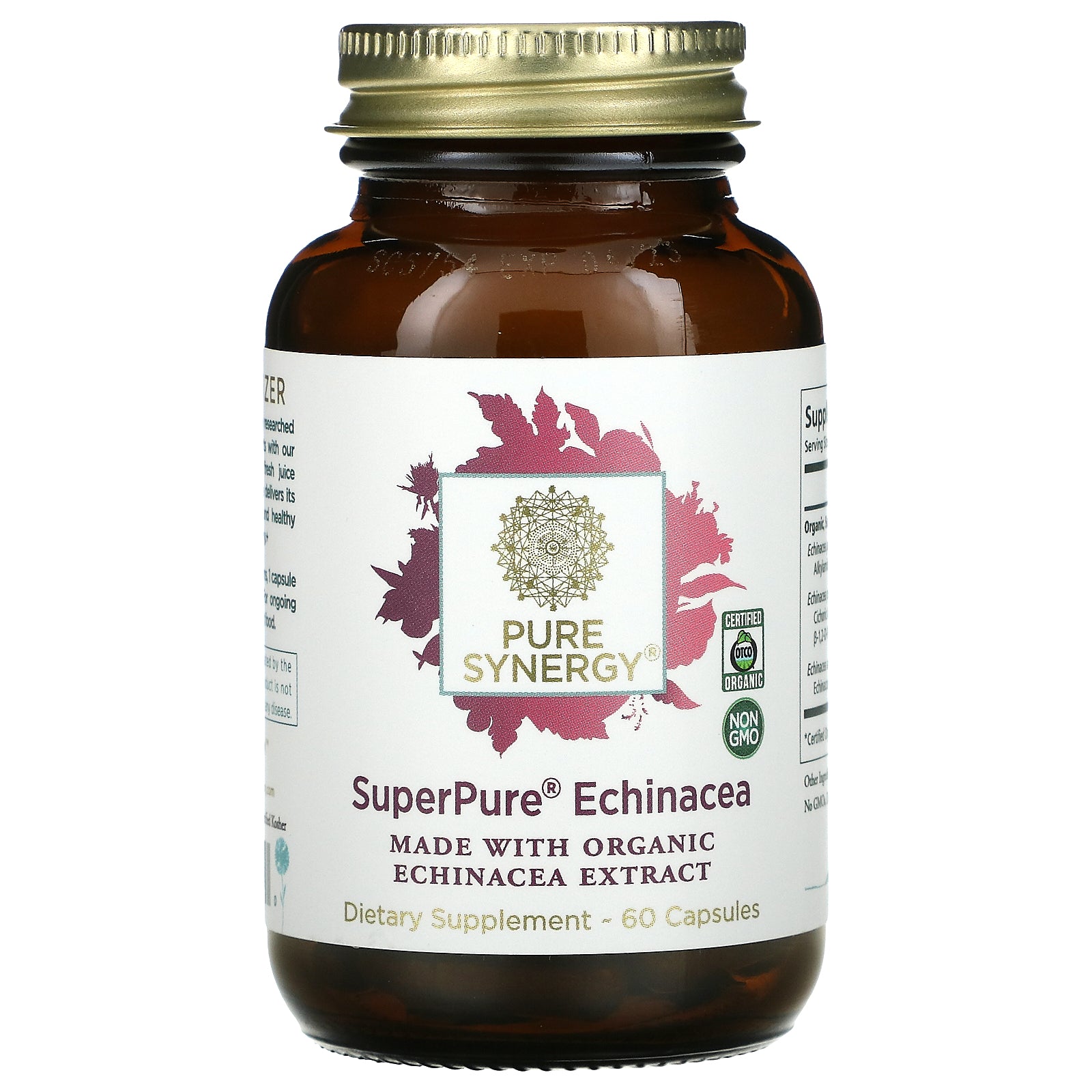 Foto 2 pulgar | Suplemento Pure Synergy Superpure Echinacea 60 Cápsulas - Venta Internacional.
