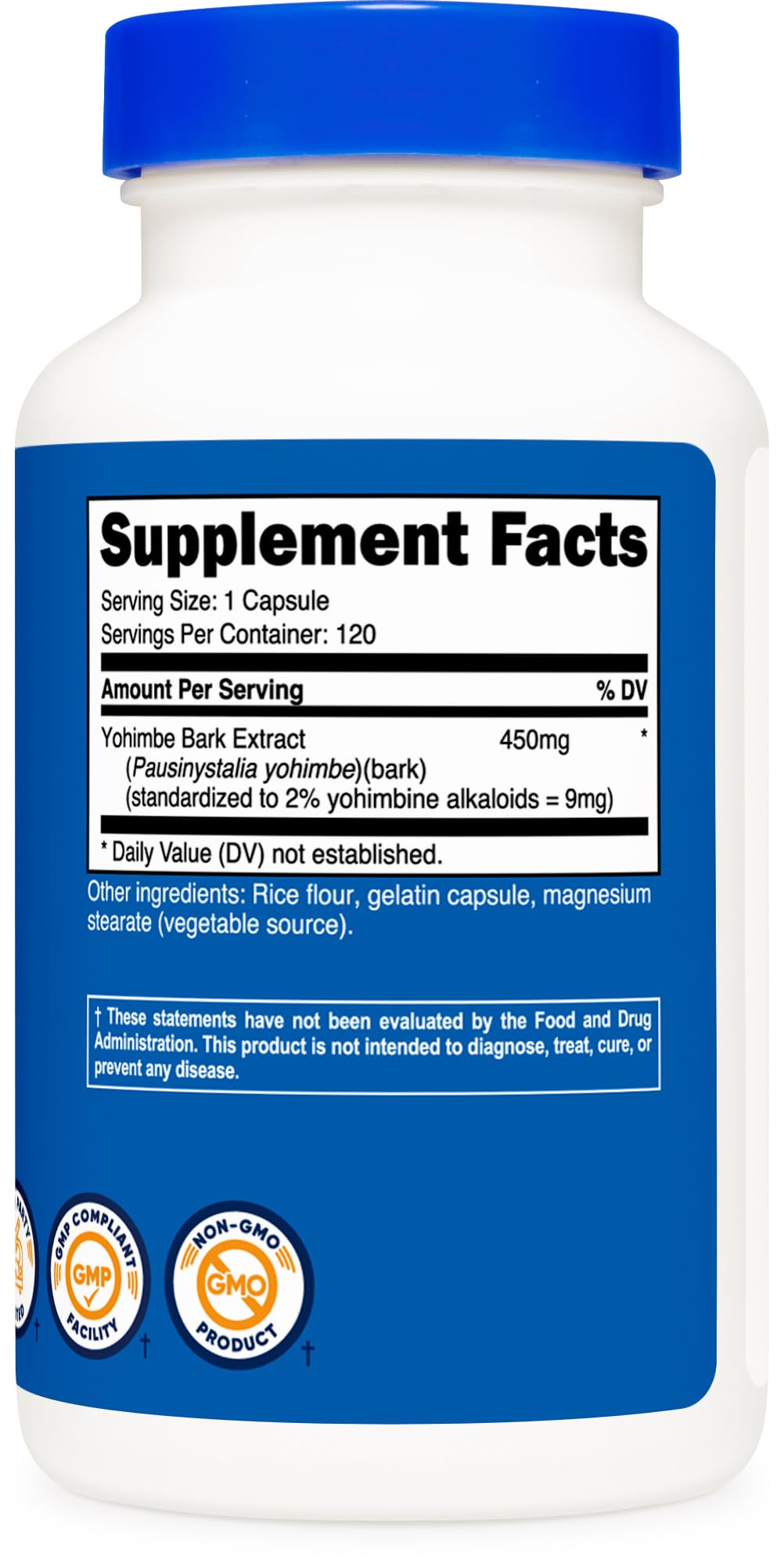 Foto 6 pulgar | Suplemento Nutricost Extracto De Corteza De Yohimbe 450 Mg 120 Cápsulas - Venta Internacional.