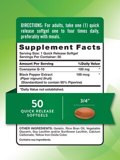 Foto 2 | Suplemento Nature's Truth Coq10 100 Mg 50 Cápsulas Blandas - Venta Internacional.