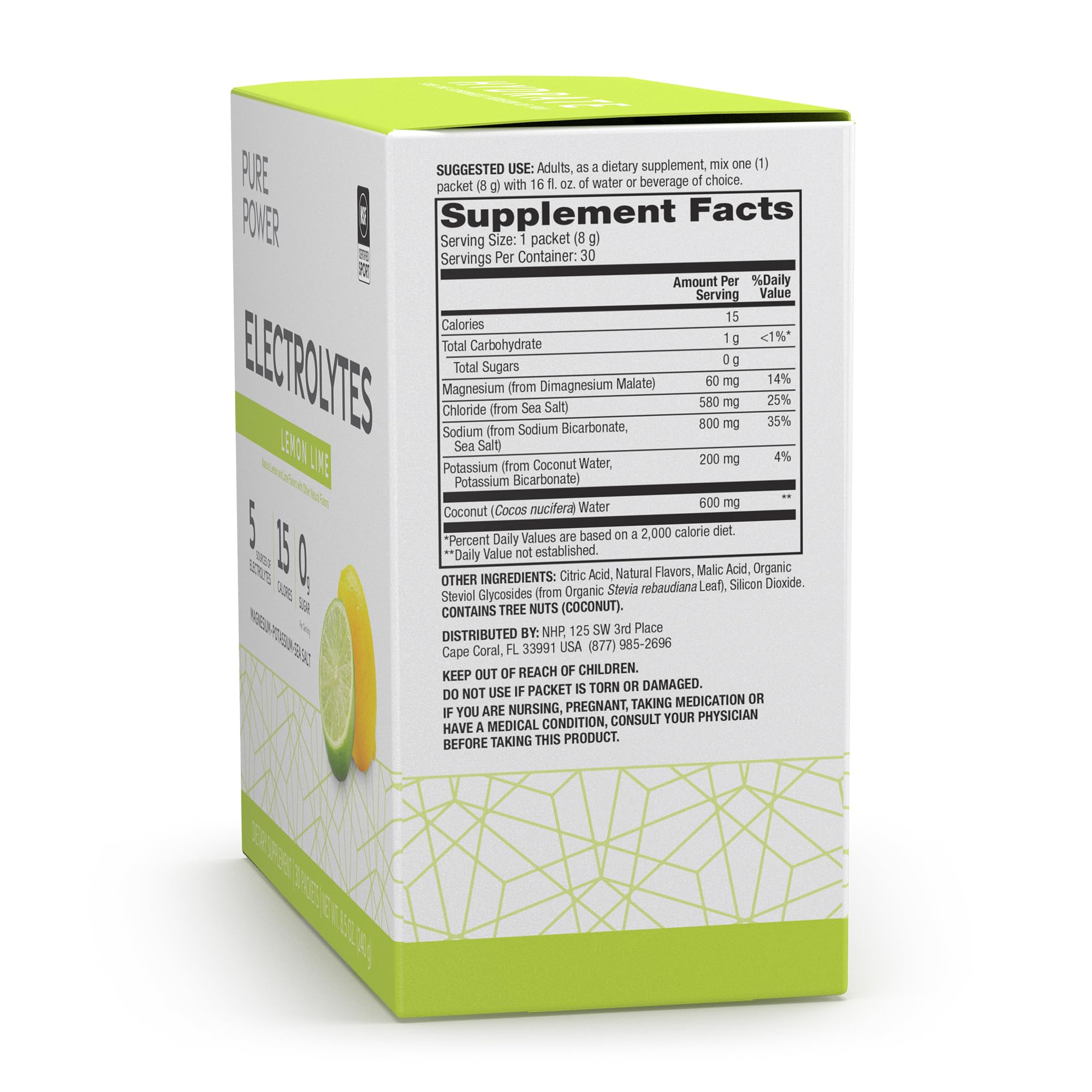 Foto 3 pulgar | Electrolytes Dr. Mercola Pure Power, Limón Y Lima, 240 G - Venta Internacional.