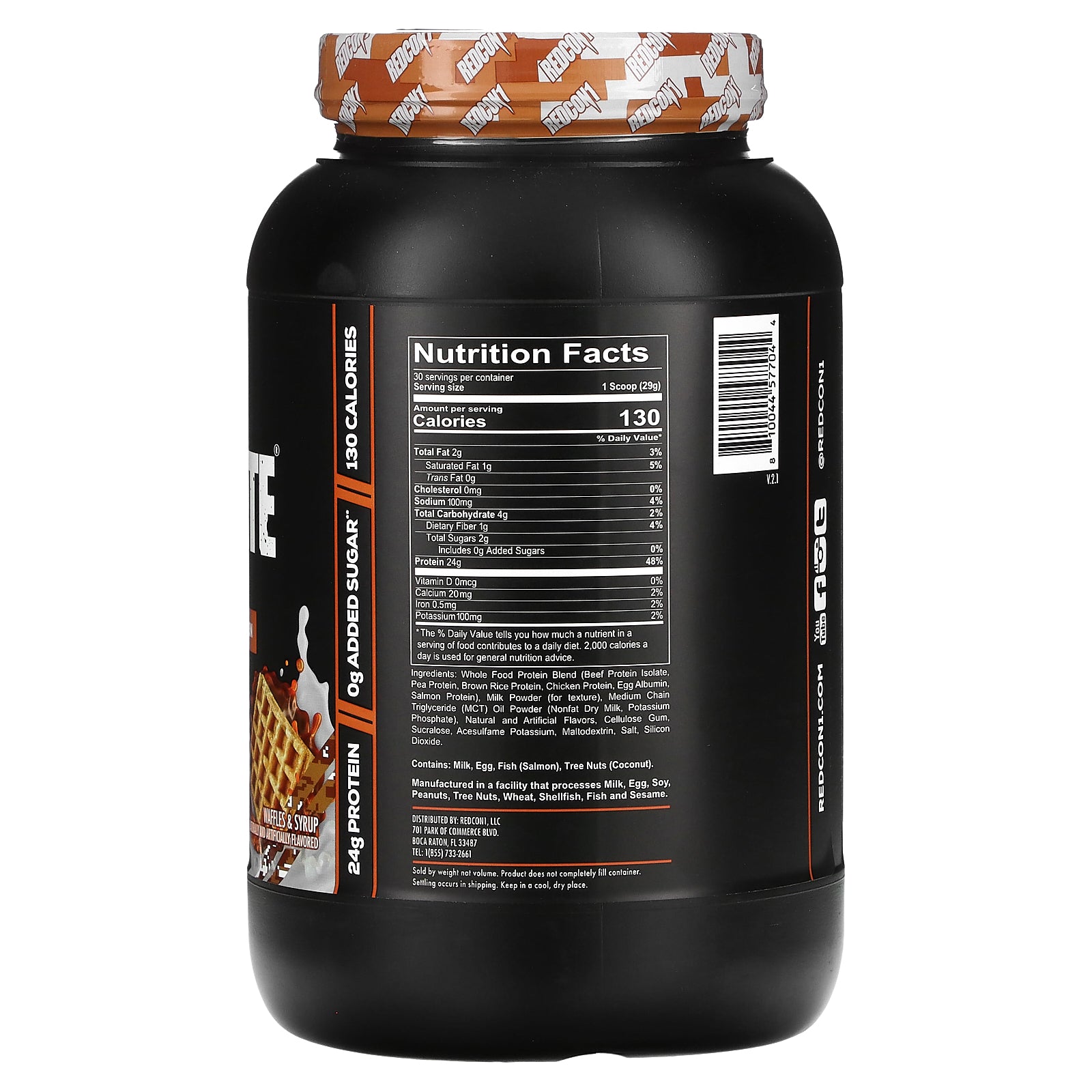 Foto 2 | Proteína En Polvo Redcon1 Mre Lite Con Sabor A Gofres Y Sirope 870g - Venta Internacional.