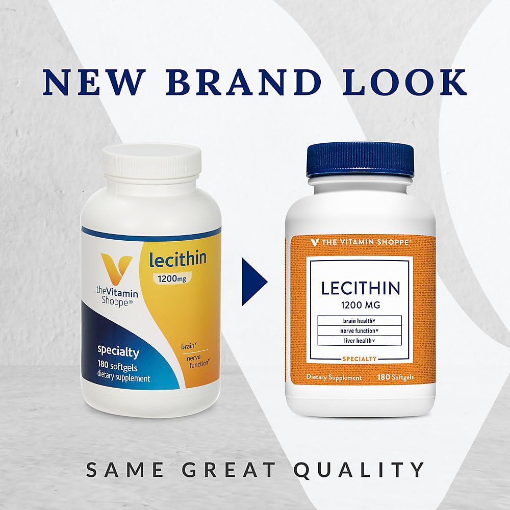 Foto 3 | Suplemento De Lecitina The Vitamin Shoppe, 1200 Mg, 180 Cápsulas Blandas - Venta Internacional.