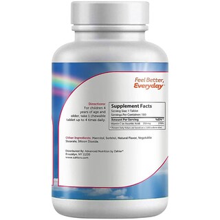 Foto 2 | Suplemento Zahler Junior C Advanced Masticable De Vitamina C 250 Mg - Venta Internacional.