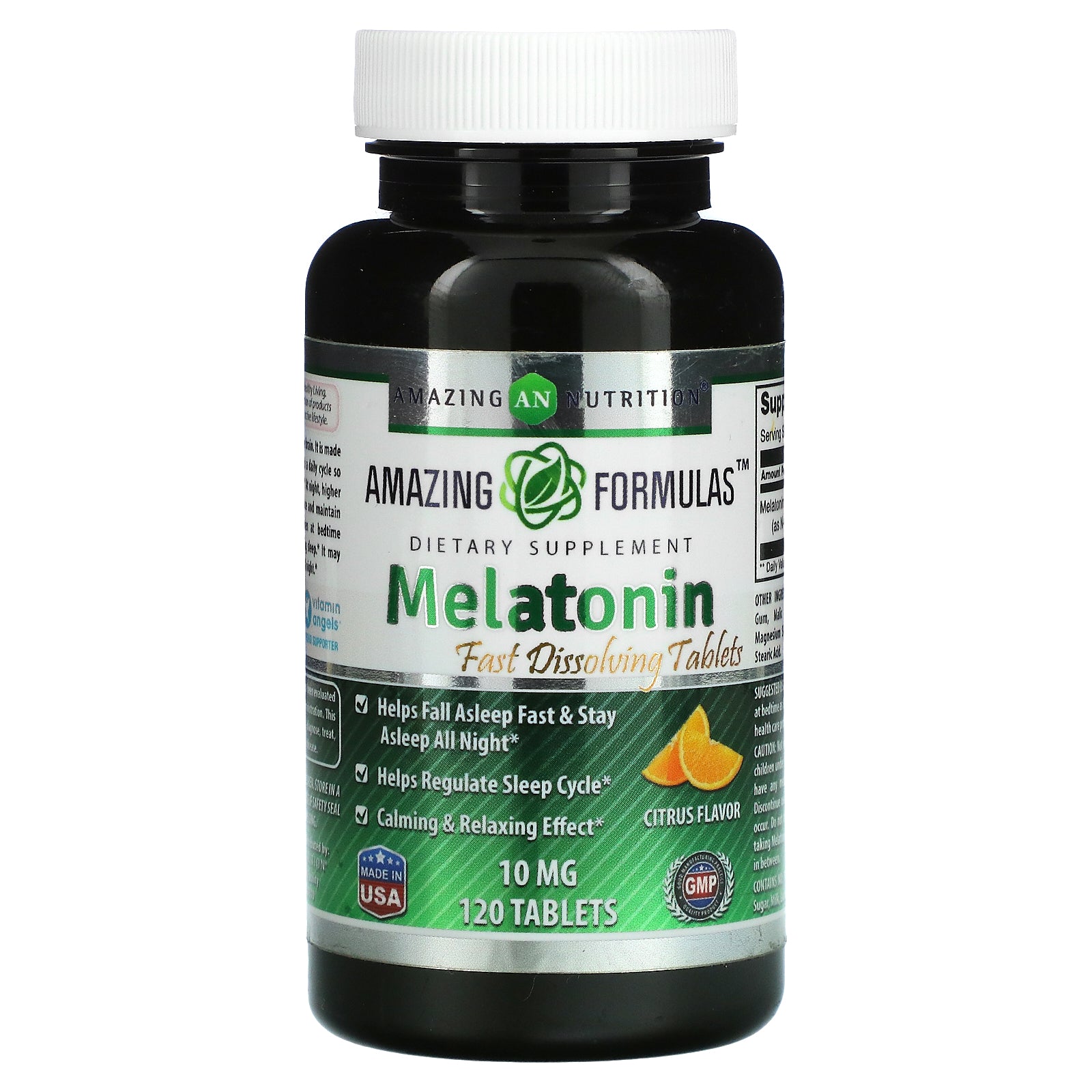 Foto 2 pulgar | Suplemento Amazing Nutrition Melatonina 10 Mg 120 Comprimidos - Venta Internacional.