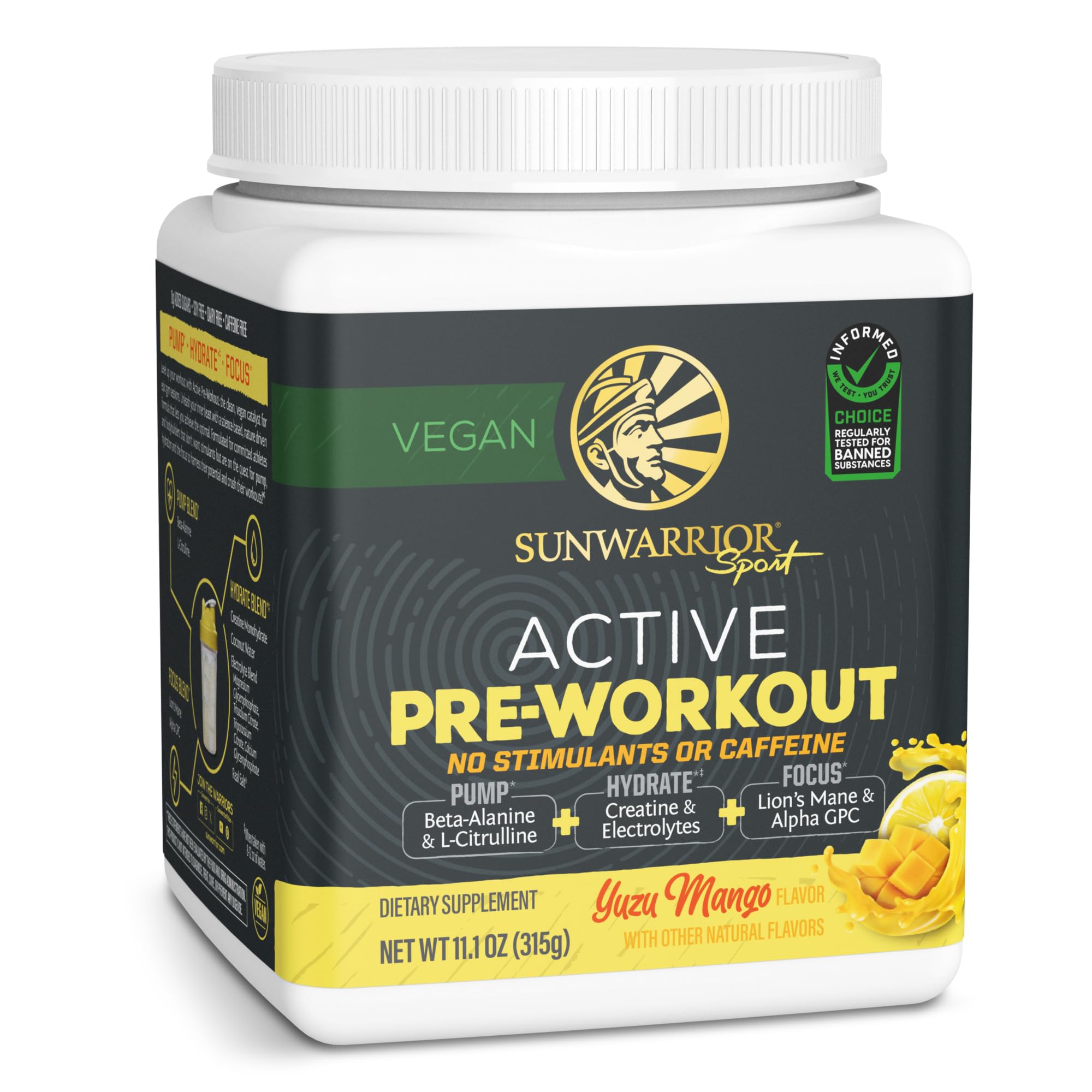 Foto 1 | Bebida Energética Para Antes Del Entrenamiento Sunwarrior Active Yuzu Mango 30 Raciones - Venta Internacional.